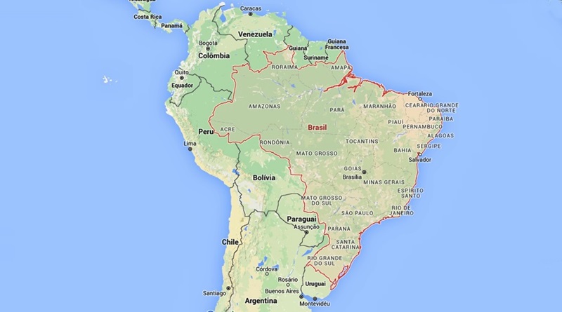 Melhores Destinos localização do Brasil na América do Sul