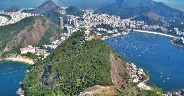 Cidades do Rio de Janeiro - Vista aérea do bondinho